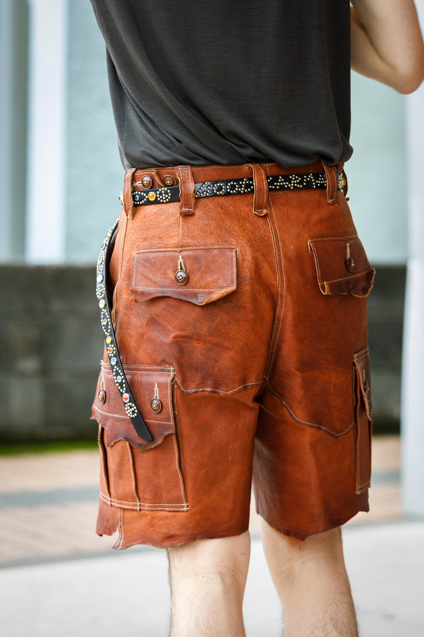 GOODKARMA DEVELOPMENT Narrow Studs Belt "ASHBURY"  ブラック サイズ4(36インチ) Type A