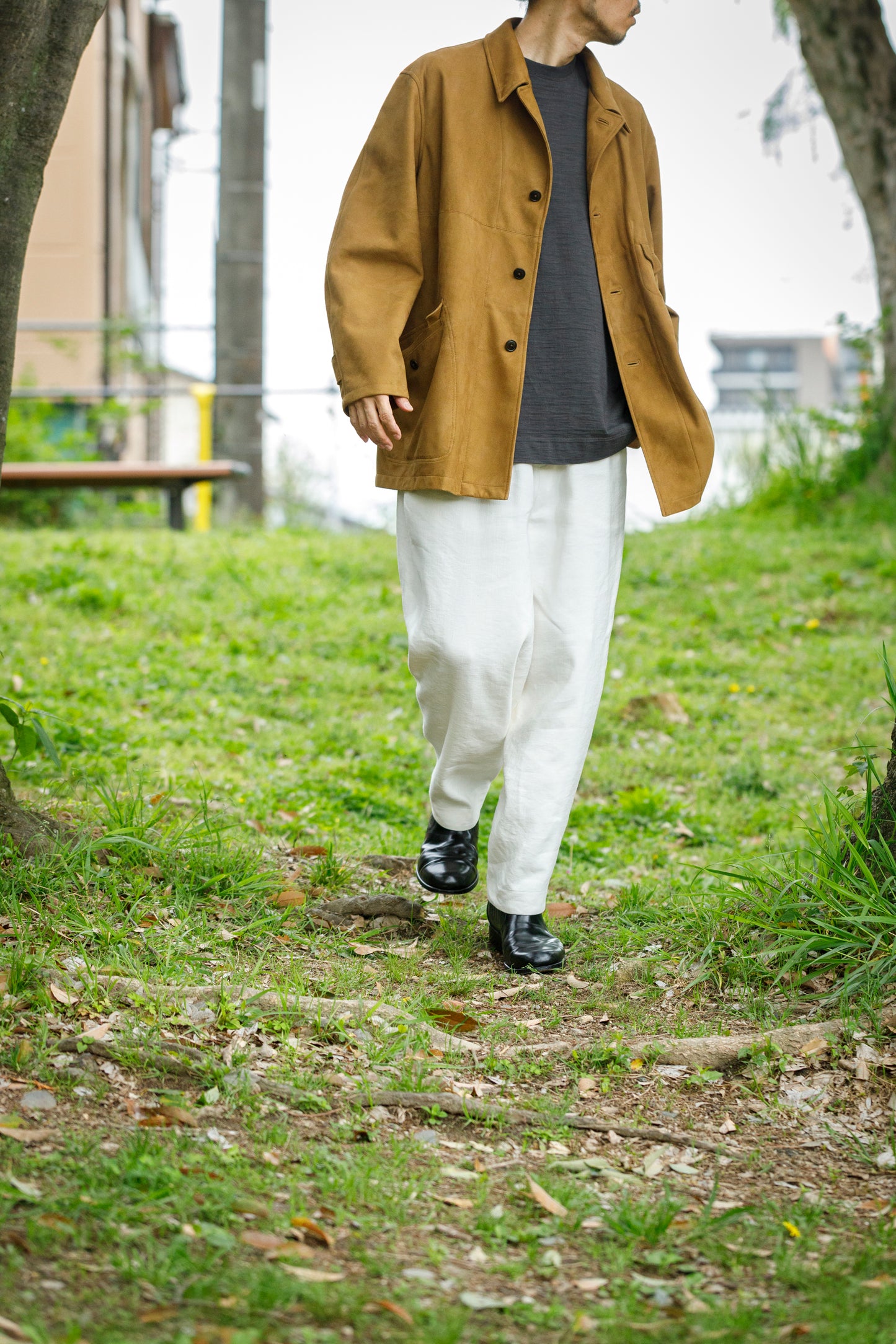 SARTO 261-01001 Half Coat(Metis Goat Suede Leather) - Brown Gold