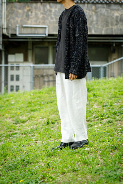 山内 / yc70-261-sili ビンテージシルクリネン・ワンカットイージーパンツ - off white