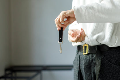 AMIACALVA / AK025 GUIDI&ROSELLINI 2RING KEY HOLDER - Black