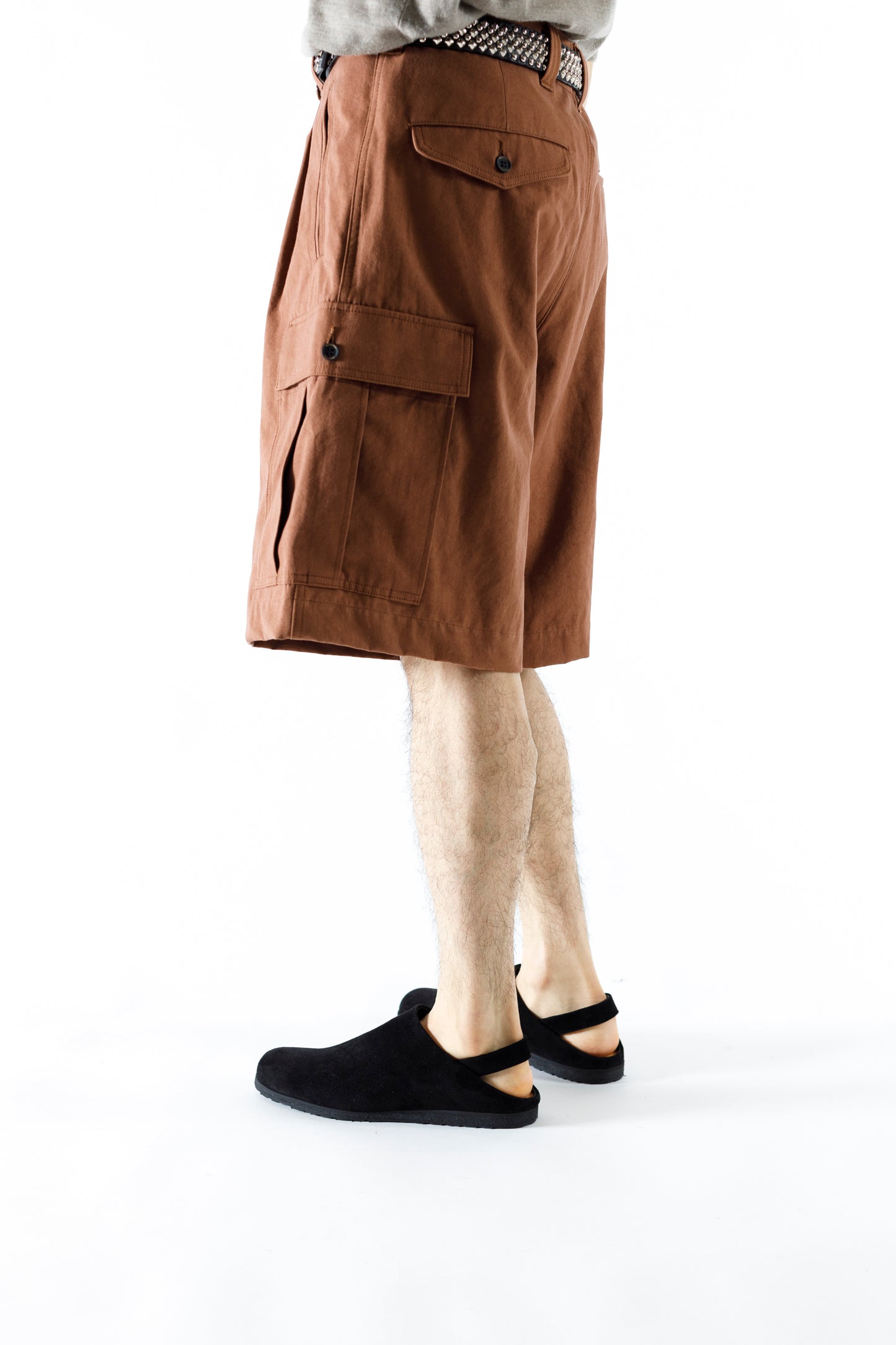 PETROSOLAUM × JAN-JAN VAN ESSCHE / SABOT / DEER SUEDE - Black