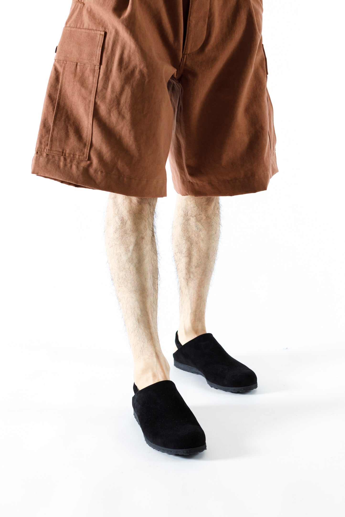 PETROSOLAUM × JAN-JAN VAN ESSCHE / SABOT / DEER SUEDE - Black