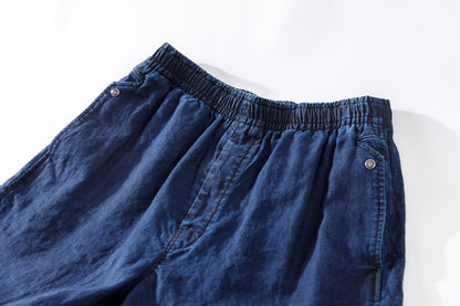 SARTO / 261-11003 SHORT PANTS - INDIGO LINEN