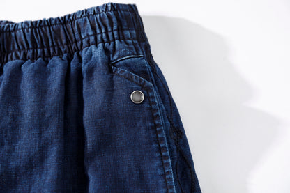 SARTO / 261-11003 SHORT PANTS - INDIGO LINEN