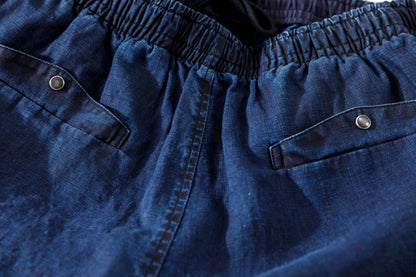 SARTO / 261-11003 SHORT PANTS - INDIGO LINEN