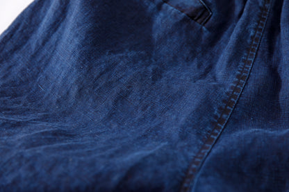SARTO / 261-11003 SHORT PANTS - INDIGO LINEN