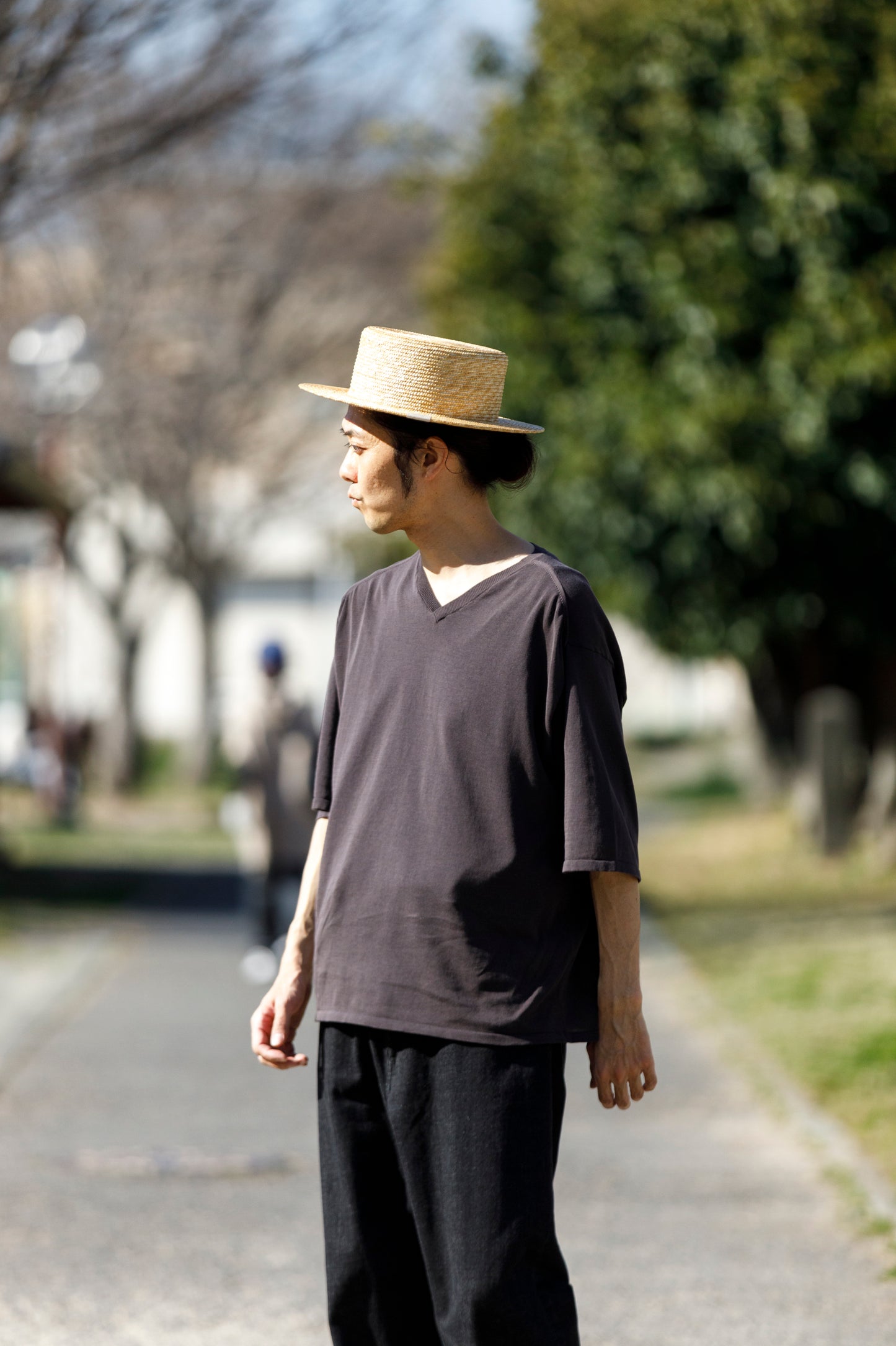 THE FACTORY MADE / HANAMUGI BOATER HAT【FM009】