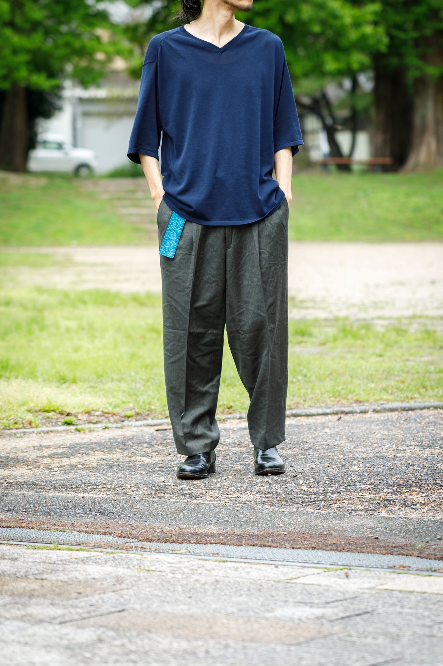 CHANGES / CH4108 Remake Slacks Pants (刺子ベルト) - Type A