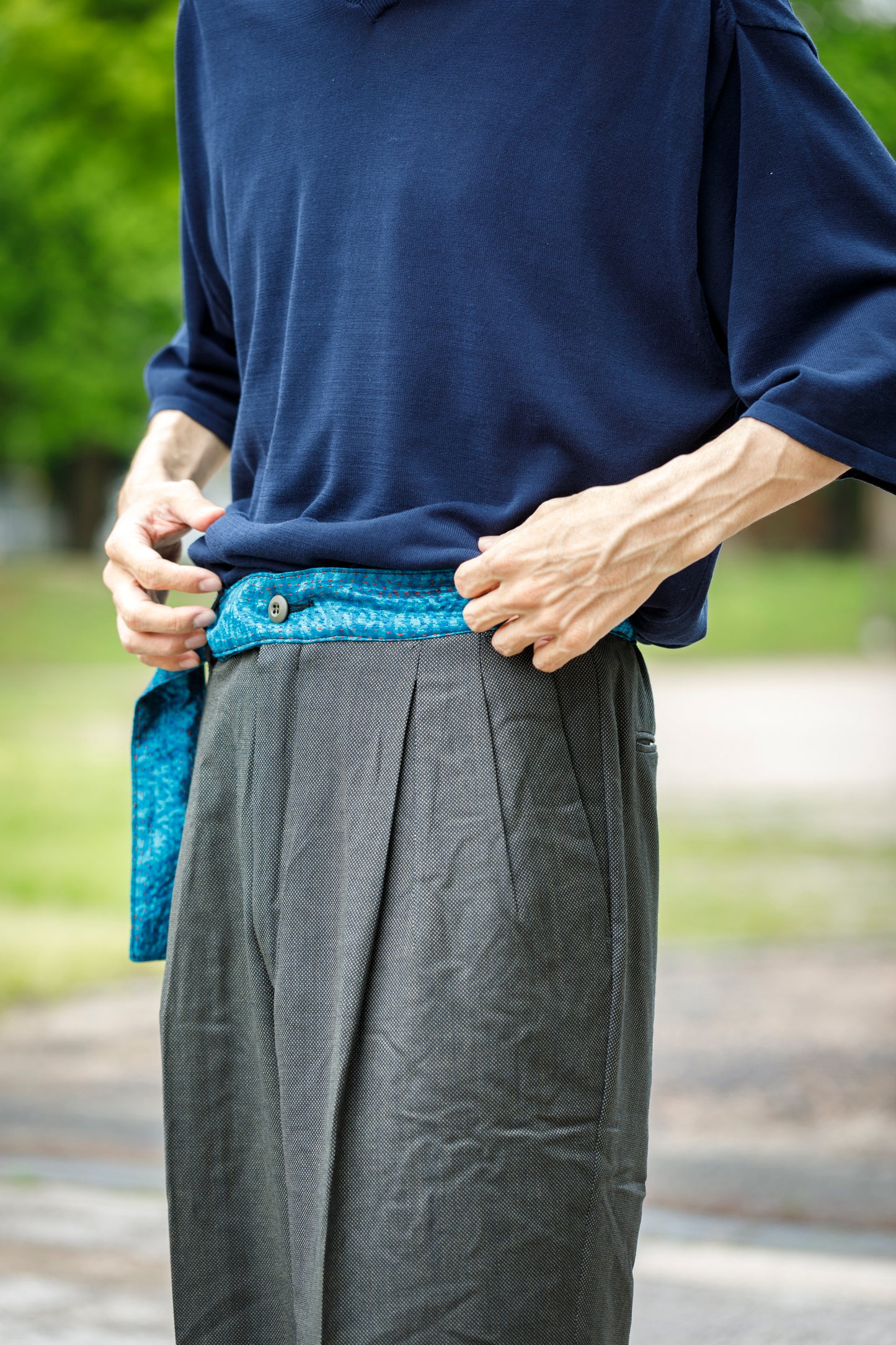 CHANGES / CH4108 Remake Slacks Pants (刺子ベルト) - Type A