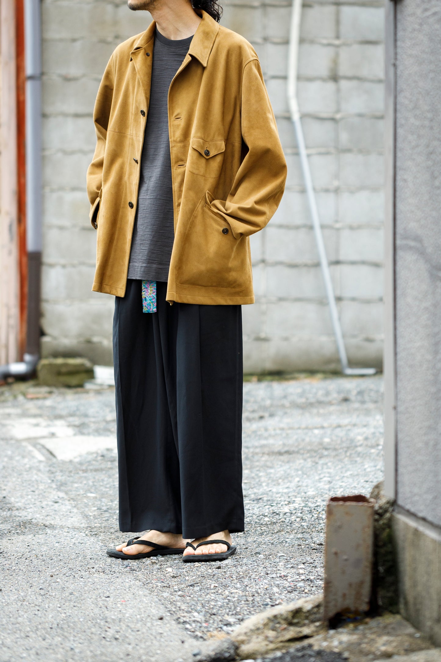 SARTO 261-01001 Half Coat(Metis Goat Suede Leather) - Brown Gold