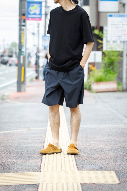 Nikki ESSENTIAL PIECES / Cotton Silk Faille Easy Shorts  - Black