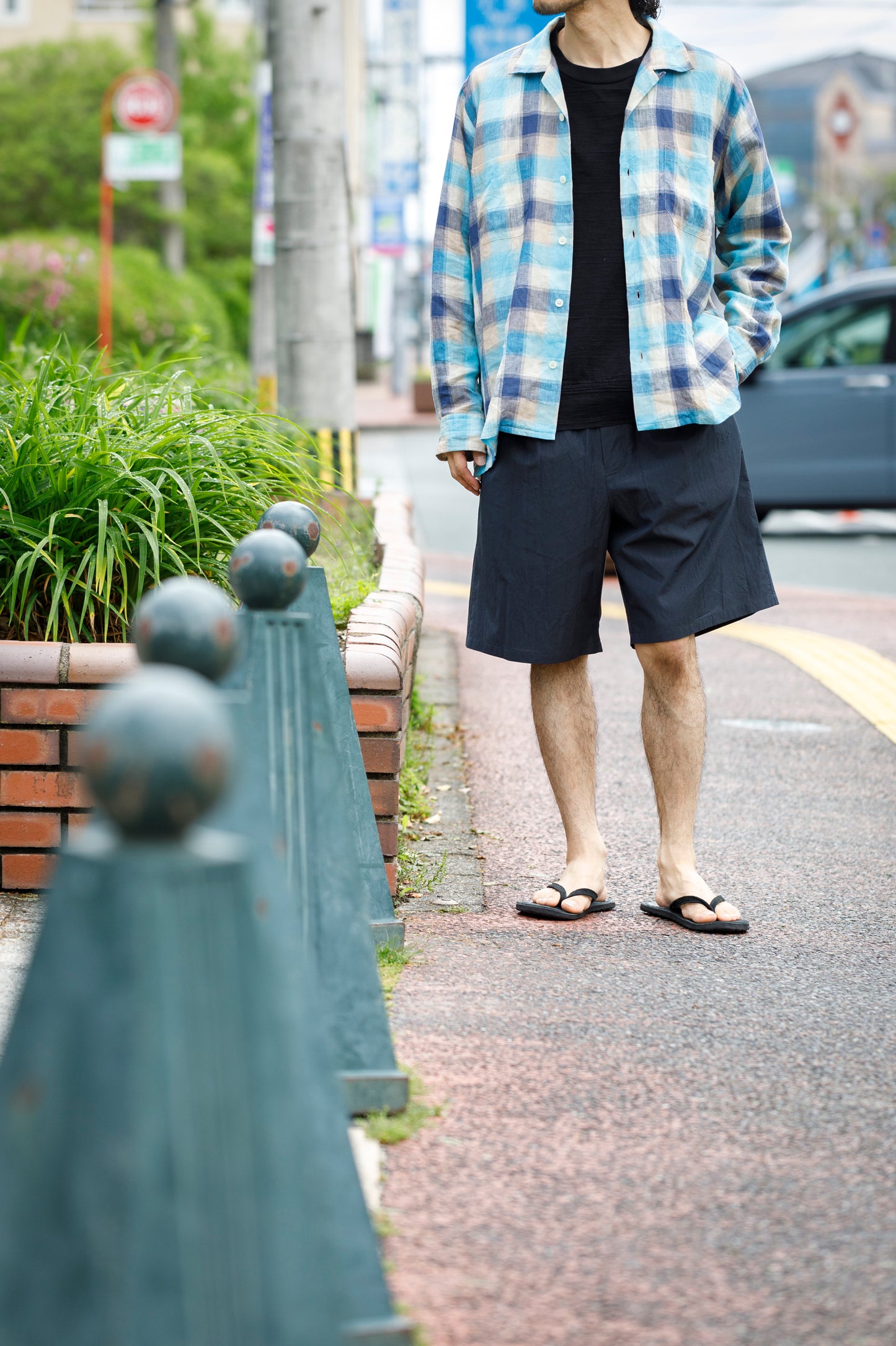 Nikki ESSENTIAL PIECES / Cotton Silk Faille Easy Shorts  - Black