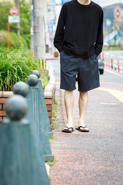 Nikki ESSENTIAL PIECES / Cotton Silk Faille Easy Shorts  - Black