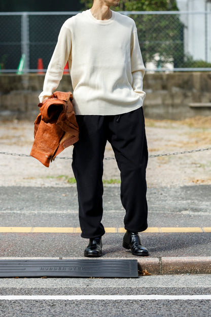 WONDER ROOM WWA-001 "WAFFLE" l/s waffle thermal tee - Ivory