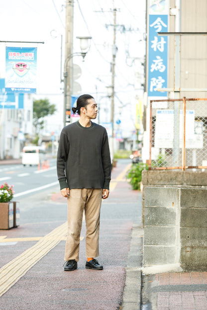WONDER ROOM WWA-001 "WAFFLE" l/s waffle thermal tee - V gray