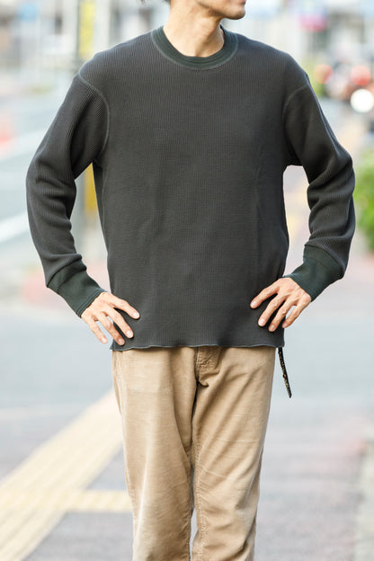 WONDER ROOM WWA-001 "WAFFLE" l/s waffle thermal tee - V gray
