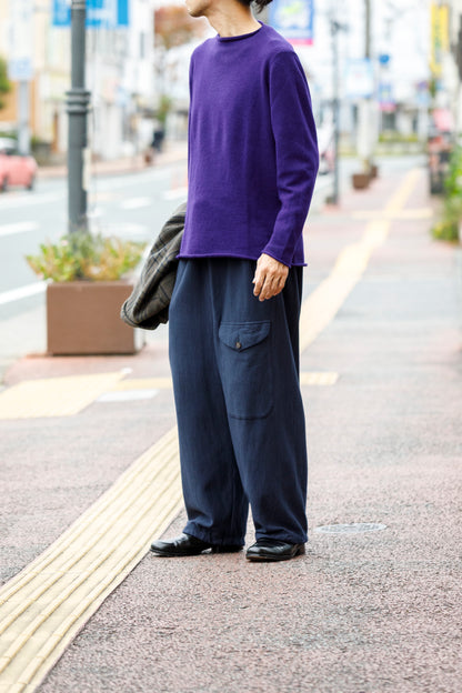 NULABEL / 522-706 GARMENT DYED SWEAT TROUSERS - Midnight