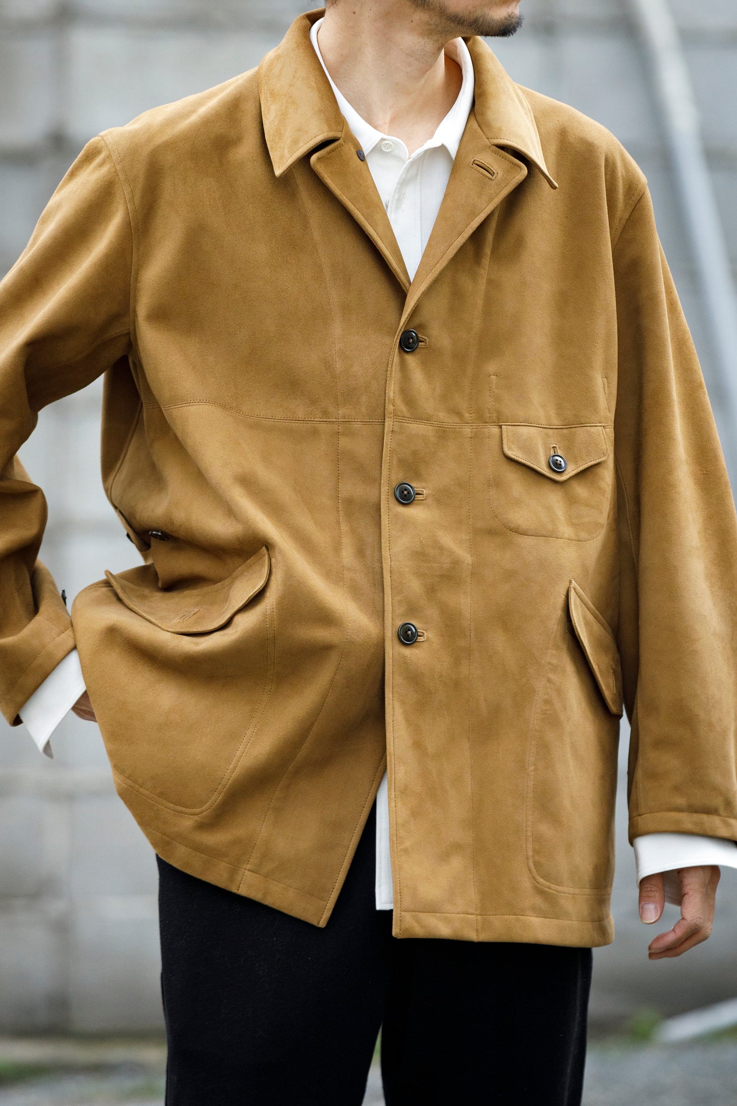 SARTO 261-01001 Half Coat(Metis Goat Suede Leather) - Brown Gold