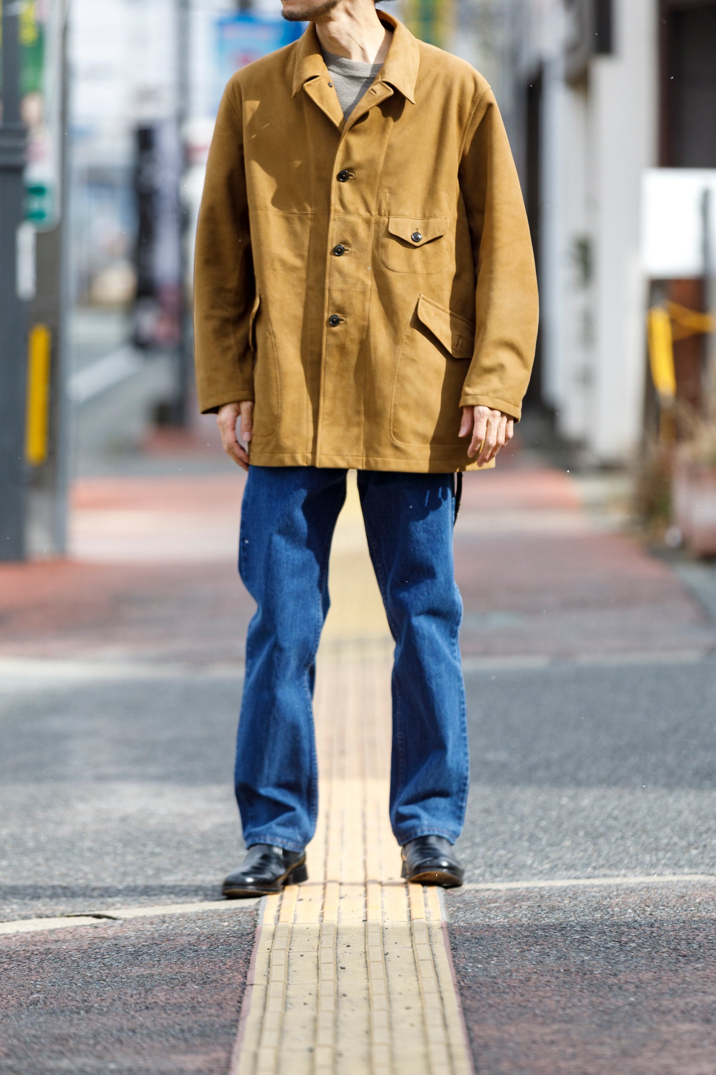 SARTO 261-01001 Half Coat(Metis Goat Suede Leather) - Brown Gold