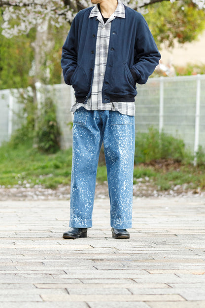 NULABEL / 522-706 GARMENT DYED SWEAT AWARD JACKET - Midnight