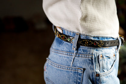 GOODKARMA DEVELOPMENT Narrow Studs Belt "ASHBURY"  ブラック サイズ2(32インチ)