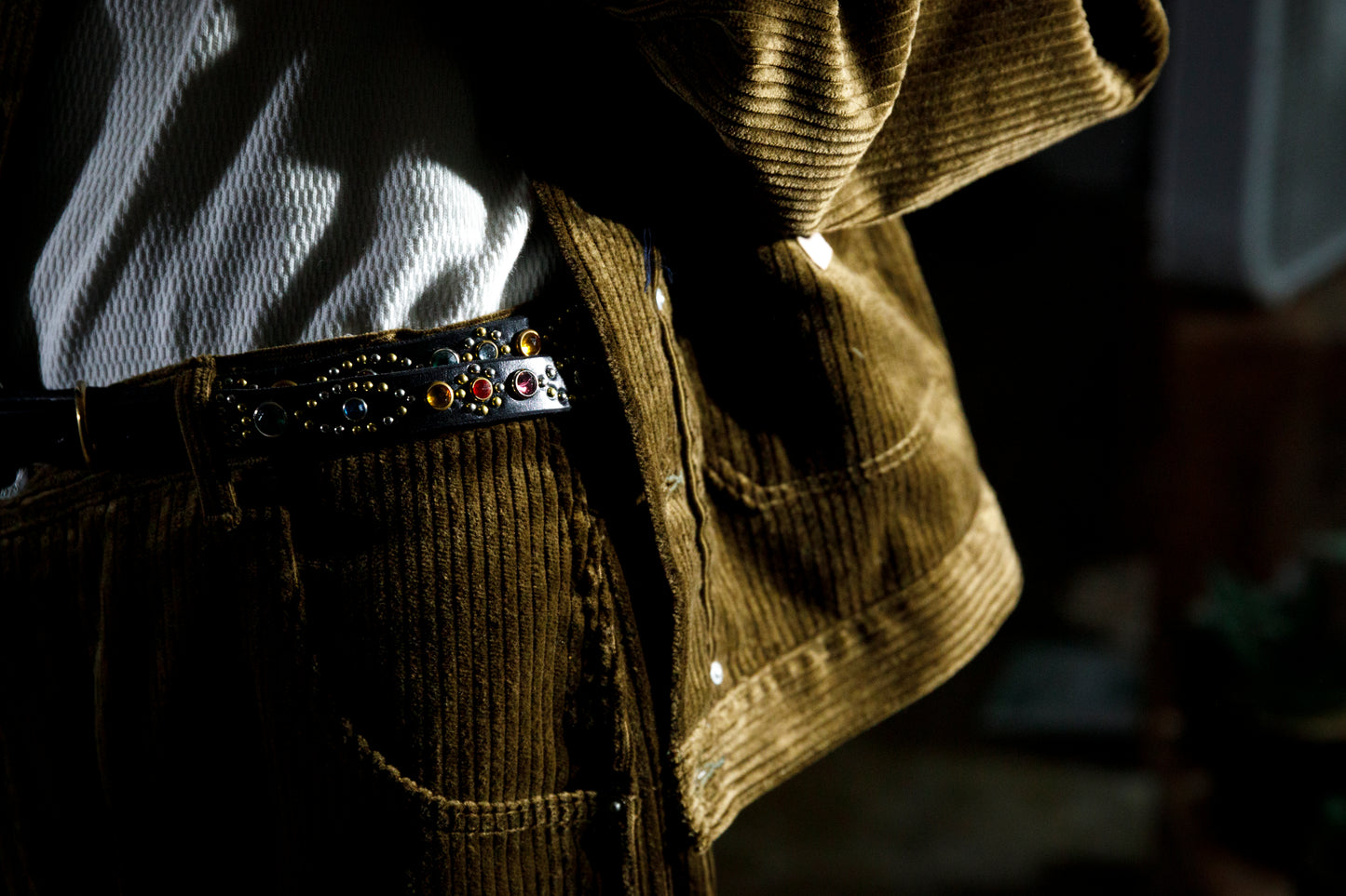 GOODKARMA DEVELOPMENT Narrow Studs Belt "ASHBURY"  ブラック サイズ4(36インチ) Type A