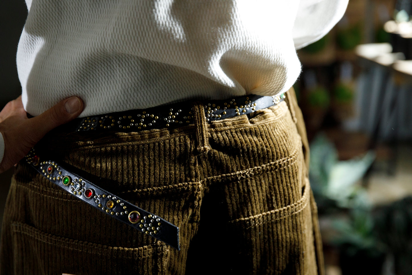 GOODKARMA DEVELOPMENT Narrow Studs Belt "ASHBURY"  ブラック サイズ4(36インチ) Type A