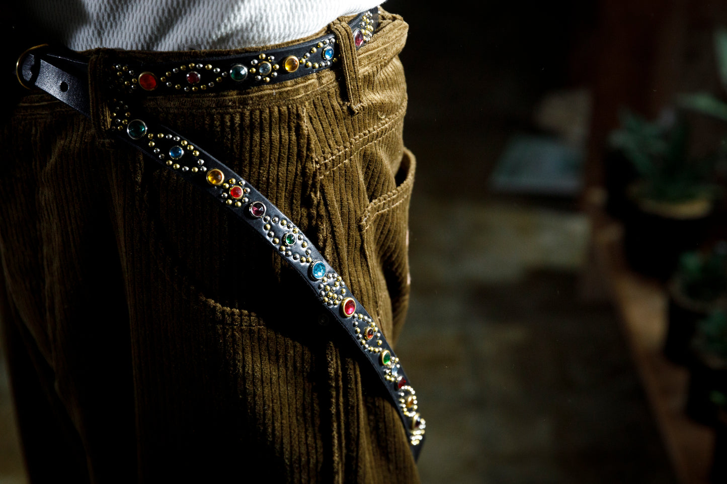 GOODKARMA DEVELOPMENT Narrow Studs Belt "ASHBURY"  ブラック サイズ4(36インチ) Type A